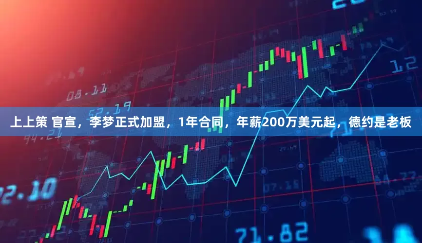 上上策 官宣,李梦正式加盟,1年合同,年薪200万美元起,德约是老板
